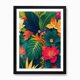 A Bohemian Painting Inspired By Botanical Elements Series - 3 Art Print