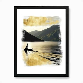 Sailboat On The Lake Art Print