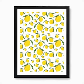 Lemon Pattern Art Print