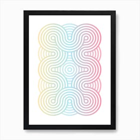 Pastel Maze Poster