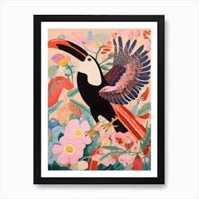 Maximalist Bird Painting Toucan 1 Art Print