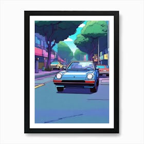 Car In The City Art Print