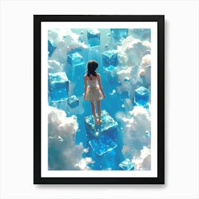 Ice girl Art Print