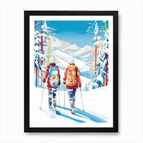 Park City Mountain Resort   Utah Usa, Ski Resort Illustration 3 Art Print