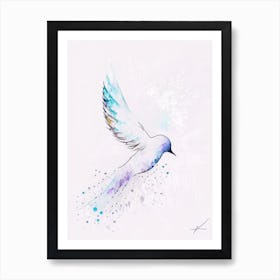 Dove Of Peace Symbol 1 Minimal Watercolour Art Print