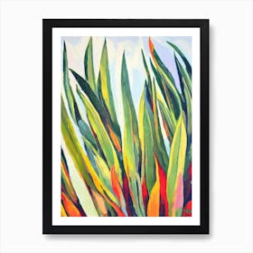 Snake Plant Impressionist Painting Art Print