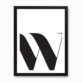 W Initial Art Print