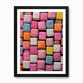 Pink Sweet Treats Pattern Photographic Style Art Print