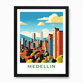 Colombia Medellin Travel Art Print