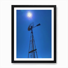 Sun Baked Windmill Of Australia Art Print