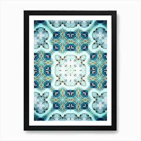 The Blue Pattern Is Symmetrical 2 Art Print