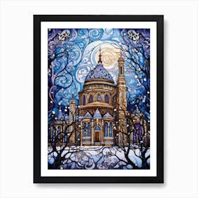 Snowy Church Art Print