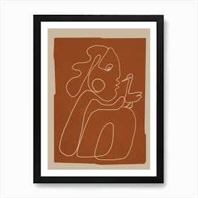 Gentle Abstract Line 3 Art Print