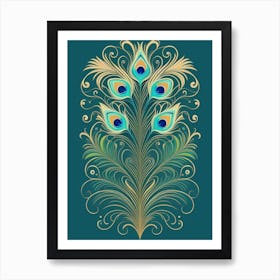 Peacock Feathers Art Print