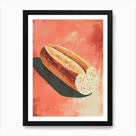 Rustic Bread Brushstrokes Art Print