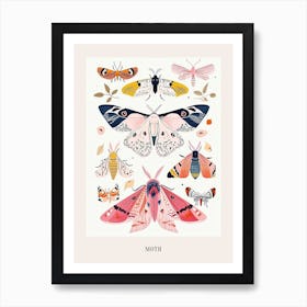 Colourful Insect Illustration Moth 13 Poster Art Print