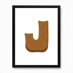 Gingerbread Decorative Letters Living Room Holiday Display 10 Art Print