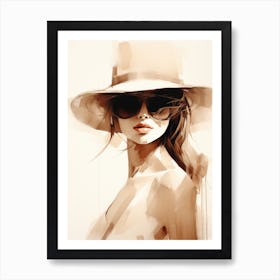 Woman In A Hat 41 Art Print