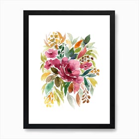 Autumn Flowers Bouquet Art Print