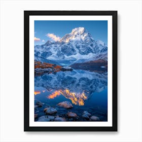 Nepal Mountain Reflected Poster