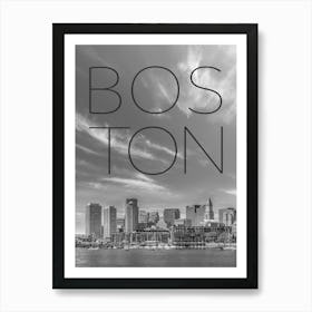 Boston Skyline Financial District And North End Art Print