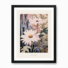 Flower Illustration Oxeye Daisy 2 Poster Art Print