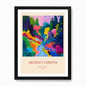 Colourful Gardens Butchart Gardens Canada 2 Red Poster Art Print