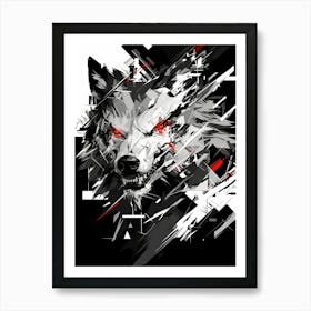 Abstract Wolf Art Print