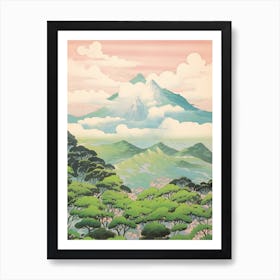 Mount Kirishima In Kagoshima Miyazaki, Japanese Landscape 1 Art Print