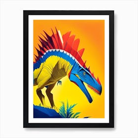 Spinosaurus Primary Colours Dinosaur Art Print