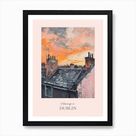 Mornings In Dublin Rooftops Morning Skyline 3 Art Print