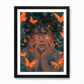 Butterfly Girl 3 Art Print