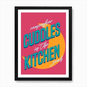 Arctic Monkeys Mardy Bum Cuddles In The Kitchen Red Moon Print Art Print