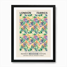 Poster Blossom Bounty London Fabrics Floral Pattern 4 Art Print