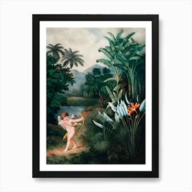Cupid In The Jungle Art Print