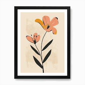 Perth Flower Market Boho Minimalist Style 1 Art Print