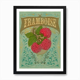 Framboise Retro Poster Art Print