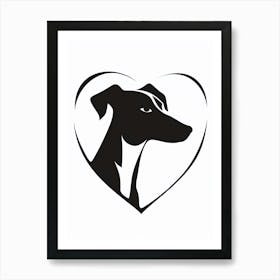 Simple Dog Heart 3 Art Print