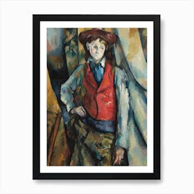Boy In A Red Waistcoat, Paul Cézanne Art Print