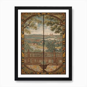 Window View Of Copenhagen Denmark In The Style Of William Morris 4 Art Print