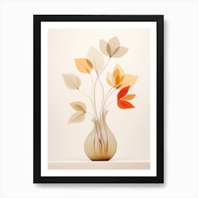 Abstract Flower Arrangement In A Vase Art Print