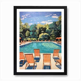 Summer Lido Painting Art Print