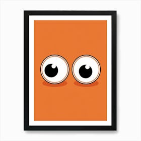 Eyes Of An Orange Monster 1 Art Print