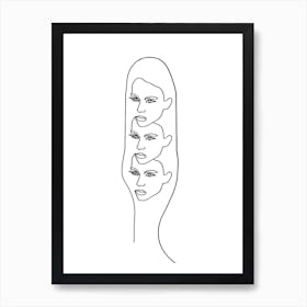 Threehead Art Print