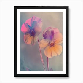 Iridescent Flower Wild Pansy 3 Art Print