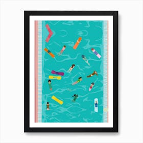 Summer Swimming Pool Art Print