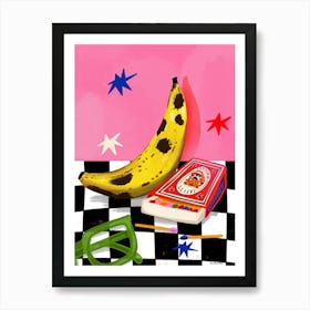 Kitchen Tabletop Banana and Matches Art Print