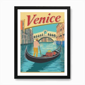 Aihrgdesign A Vintage Travel Poster Of Venice 3 Art Print