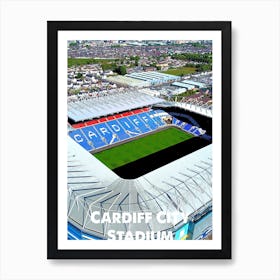 Cardiff City Stadium, Cardiff, Stadium, Football, Art, Soccer, Wall Print, Art Print Art Print