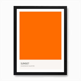 Sunset Colour Block Poster Art Print